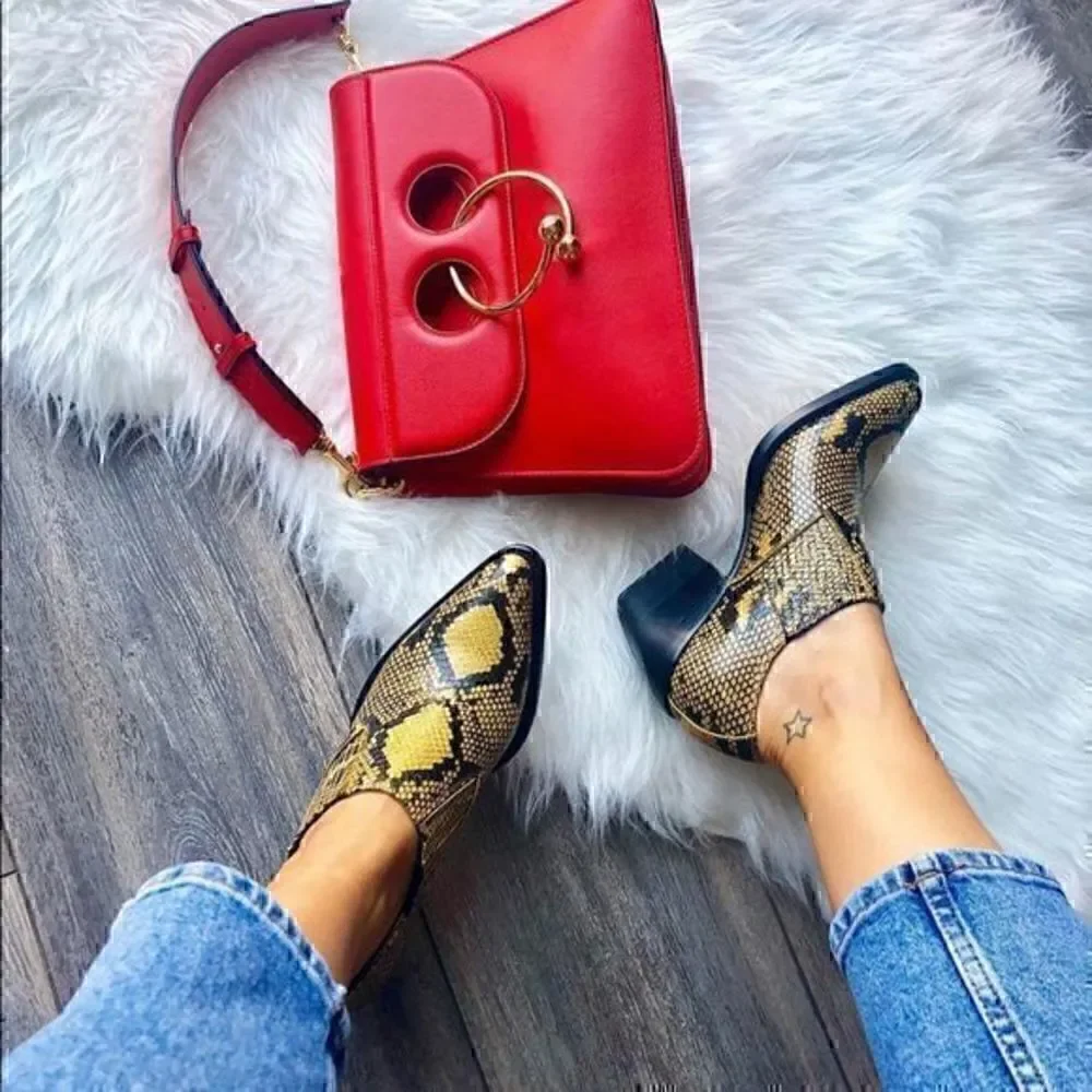 ZARA animal print cowboy heeled ankle boots